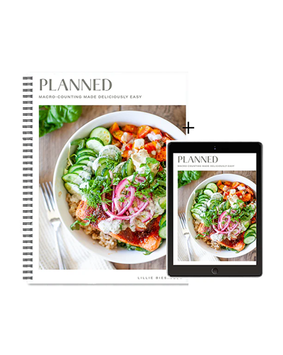 Product - PLANNED- Macro-counting made deliciously easy (Hardcopy + Free Digital Download)